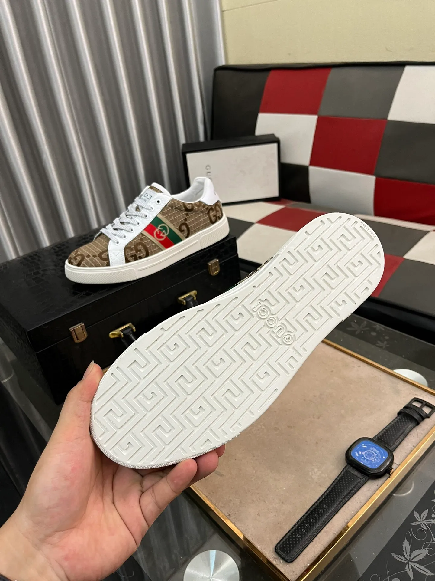 Men's men's shoes💰380⌚️⌚️" GUCCI" New official website • Same style latest • Hot style casual shoes, top brand [seduce] luxury ~ purchasing agency, top ~ quality. Products sold at the counter [Qiang] The original fabric adopts 3D printing technology ➕ Comfortable sheepskin lining, available in 38-443️⃣ colors